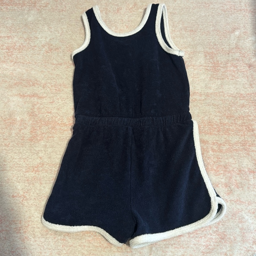 Navy Terry Romper